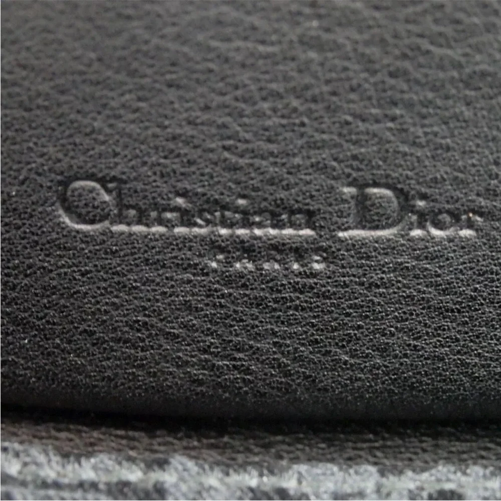 AUTH Christian Dior Monogram Trotter Long Wallet Black